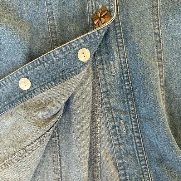 Vintage Hairston Roberson Western Denim Shirt womens size small - Picture 6 of 12